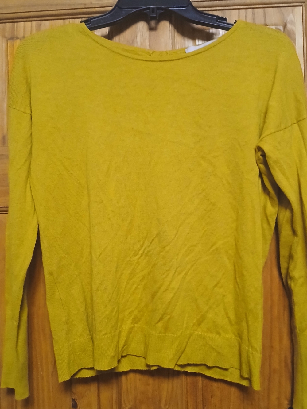LOFT Mustard Yellow Boatneck Long-Sleeve Sweater